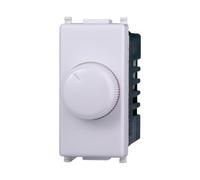 IXTRIMA Variateur à bouton compatible plan pour charges résistives 100W-1000W couleur blanche EV1301 kit 1 pièce