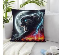 IXUEOUUXC Black Panther 3D Imprimé avec Taie d'oreiller Maison Salon Chambre 2 Taies Gar?on Cadeau 50x50cm