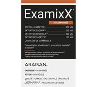 ixX Pharma ExamixX Mémoire Concentration Bacopa Rhodiola & Vitamines B 30 Comprimés