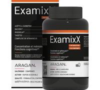 ixX Pharma ExamixX Mémoire Concentration Bacopa Rhodiola & Vitamines B 90 Comprimés