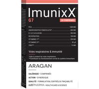 ixX Pharma ImunixX G7 Défenses /Voies Respiratoires Imunoglukan/PEA/Kamcold/Zinc 20 Comprimés