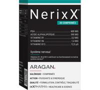 ixX Pharma Nerixx Système Nerveux PEA, Acide Alpha-Lipoïque & Vitamines B Actives 30 Comprimés