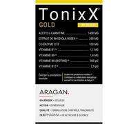 ixX Pharma TonixX Gold Fatigue & Énergie Mentale Rhodiola CoQ10 & Vitamines B 180 Gélules
