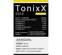 ixX Pharma TonixX Gold Fatigue & Énergie Mentale Rhodiola CoQ10 & Vitamines B 40 Gélules