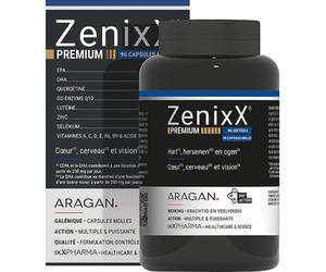 ixX Pharma ZenixX Cœur Cerveau & Vision Oméga-3 EPA & DHA CoQ10 Zinc 90 Capsules