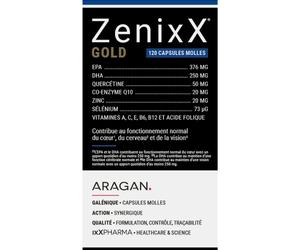 ixX Pharma ZenixX Gold Cœur Cerveau & Vision Oméga-3 EPA & DHA 120 Capsules