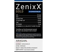 ixX Pharma ZenixX Gold Cœur Cerveau & Vision Oméga-3 EPA & DHA 60 Capsules