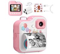 Ixydor Appareil Photo instantané pour Enfants,1080P écran 2,4 Pouces Appareil Photo numérique pour Enfants avec 3 Rouleaux de Papier d'impression & Carte 32GB,Cadeaux pour garçons et Filles 3-12 Ans