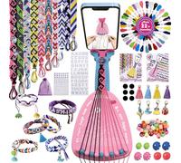 Ixydor Kit d'artisanat de Bracelet d'amitié, Bracelet pour Filles, Kit Fabrication de Bracelets Enfant, DIY Kits de Loisirs Créatifs Enfants, kit de Fabrication de Bijoux pour âgés 6 7 8 9 10 11 12