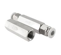 IXYFFRQO Air Check Valve 6mm 8mm 10mm 1/4 OD Hose One Way Gas Single Brass Compressor Pipe Fitting Adapter(Grey)