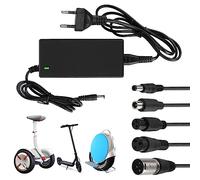IXYHKB Chargeur Trottinette électrique, 42V 2A Chargeur de Batterie au Li-on Adaptateur Câble de Chargeur Universel avec 5 Connecteur pour vélo électrique, Scooter, vélo d'équilibre