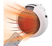 IXYHKB Radiateur Soufflant Mural, 900W Mini Chauffage Electrique avec télécommande, Radiateur Soufflant Salle de Bain Mural, prise de Chauffage Soufflant pour Bain, Chambre, Maison