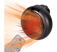 IXYHKB Radiateur Soufflant Mural, 900W Mini Chauffage Electrique avec télécommande, Radiateur Soufflant Salle de Bain Mural, prise de Chauffage Soufflant pour Bain, Chambre, Maison