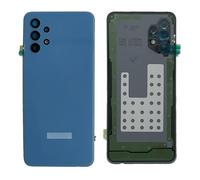 iYAiYO Couvercle de batterie arrière avec lentille caméra pour Samsung A32 5G pièce de rechange du boîtier couvercle arrière avec autocollant préinstallé-bleu