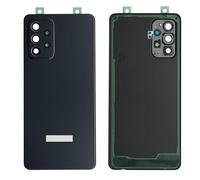 iYAiYO Couvercle de batterie arrière avec lentille caméra pour Samsung A72 pièce de rechange du boîtier couvercle arrière avec autocollant préinstallé-noir