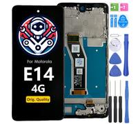 iYAiYO Écran LCD Display Digitizer Tactile pour Motorola Moto E14 Original avec Cadre Écran Remplacement Assemblé avec Outils