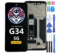 iYAiYO Écran LCD Display Digitizer Tactile pour Motorola Moto G34 Original avec Cadre Écran Remplacement Assemblé avec Outils