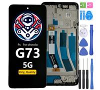 iYAiYO Écran LCD Display Digitizer Tactile pour Motorola Moto G73 5G Original avec Cadre Écran Remplacement Assemblé avec Outils