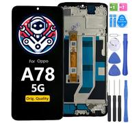 iYAiYO Écran LCD Display Digitizer Tactile pour Oppo A78 5G Original avec Cadre Écran Remplacement Assemblé avec Outils