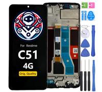 iYAiYO Écran LCD Display Digitizer Tactile pour Realme C51 Original avec Cadre Écran Remplacement Assemblé avec Outils