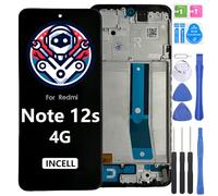 iYAiYO Écran LCD Display Digitizer Tactile pour Redmi Note 12S 4G incell avec Cadre Écran Remplacement Assemblé avec Outils