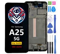 iYAiYO Écran LCD Display Digitizer Tactile pour Samsung Galaxy A25 5G SM-A256 OLED Original avec Cadre Écran Remplacement Assemblé avec Outils