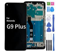 iYAiYO Écran LCD Écran Tactile Digitizer Remplacement Compatible avec Motorola G9 Plus XT2087-1 Écran Complet avec Cadre-Noir