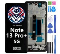 iYAiYO Écran LCD Écran Tactile Digitizer Remplacement Compatible avec Redmi Note 13 Pro+ 5G 23090RA98C, 23090RA98G, 23090RA98I OLED Écran Complet avec Cadre Noir