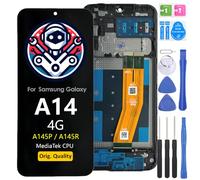 iYAiYO Écran LCD Écran Tactile Digitizer Remplacement Compatible avec Samsung Galaxy A14 4G SM-A145 Écran Complet avec Cadre Noir