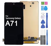 iYAiYO Écran tactile pour écran tactile de rechange compatible avec Samsung A71 SM-A715F, SM-A715F/DS, SM-A715F/DSN, SM-A715F/DSM, SM-A715W/SM-A715X Écran complet avec outils - Noir