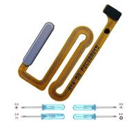 iYAiYO Fingerprint Sensor Câble Flexible pour Samsung A14 5G Lecteur d'Empreintes Flex Cable Capteur d'Empreintes Digitales Remplacement incl. Tournevis-Argent