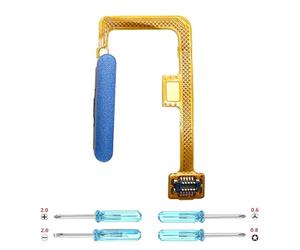 iYAiYO Fingerprint Sensor Câble flexible pour Xiaomi 11 Lite 4/5G M2101K9AG, M2101K9AI Lecteur d'Empreintes Flex Cable Capteur d'Empreintes Digitales Remplacement Incl. Tournevis - Bleu