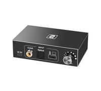 Iyalezirk 1 Ensemble Convertisseur Numérique vers Analogique Adaptateur TV Optique Coaxial USB OTG Amplificateur de Casque Noir Prise UE