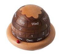Iyalezirk 1 ensemble de calendriers de bureau en bois, décors de bureau, blocs de calendrier pour bureau