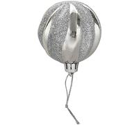 Iyalezirk 1 Set Arbre de NoëL DéCor de Haute Qualité Blanc ou Ballon Ornement Bauble Party Ballon Suspendu pour de NoëL DéCorations Argent