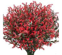 Iyalezirk 10 Bundles Fleurs de Lavande Artificielles Intérieur Résistant Aux UV Faux Bouquets Extérieur Arbustes Plantes de