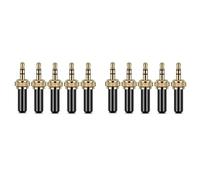 Iyalezirk 10 fiches 3,5 mm Connecteur en métal Mini prise jack stéréo de 3,5 mm avec verrouillage à vis avec filetage interne M6