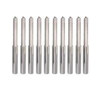 Iyalezirk 10 PièCes SéRies DiamèTre de Tige de 3,175 Mm. Couteau de Fraisage en Acier Au TungstèNe à Double Tranchant 2 FlûTes CNC Coupe le Bit de Fente Droite, Longueur de FlûTe 22Mm