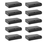 Iyalezirk 10X Alimentation D'Injecteur de Commutateur 8 Ports 6 + 2 POE sur Ethernet RJ45 sans Adaptateur Secteur Système de Réseau Familial 10 / 100M pour Caméras