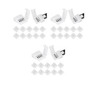 Iyalezirk 150 Paquets Connecteurs de Bande Lumineuse LED RVB 4 Broches Extension de Borne D'Adaptateur Sans Soudure Sans Soudure de Bande LED 10 mm