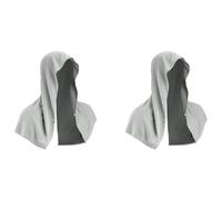 Iyalezirk 2 serviettes rafraîchissantes avec capuche, serviettes rafraîchissantes pour cou et visage, pour sauna, yoga, entraînement, gris