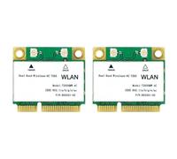 Iyalezirk 2 x 1200M WiFi Wireless LAN Dual Band 2.4G 5Ghz Bluetooth 4.2 Adaptateur LAN sans Gigabit pour Win7 Win8 Win10 Linux 7265HMW