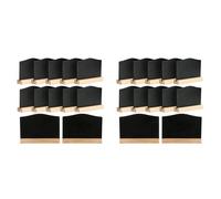 Iyalezirk 24 Mini Tableaux avec Support, Petits Tableaux Noirs en Bois pour L'Étiquetage, Mini Tableaux, Marque-Places, Étiquettes de Prix