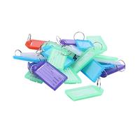 Iyalezirk 25Pcs ÉTiquettes D'éTiquettes D'Identification en Plastique Multicolore avec Porte-CléS de 2 Cm de DiamèTre