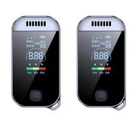 Iyalezirk 2X Alcootest Professionnel pour Alcool Testeur Numérique avec Écran LCD Électronique Rechargeable pour Alcool Testeur USB