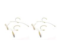Iyalezirk 2X Amplificateur de Microphone à Crochet d'oreille Casque Filaire à 3 Broches Mini Haut-Parleur pour Téléphone Portable et Ordinateur, Microphone à Condensateur XLR