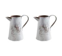 Iyalezirk 2X Arrosoir Vase Pichet Français Décoration de la Maison Décoration Jardin Vase Arrangement de fleurs Fabrication de fleurs dans le Jardinage 17 cm