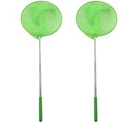 Iyalezirk 2X Attraper Attraper Le Papillon PêChe Au Filet Sac en Filet de PêChe Télescopique en Acier Inoxydable Outil Vert