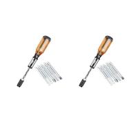 Iyalezirk 2X de Tournevis un Cliquet Push Pull Set de Embouts pour Tournevis 5 dans 1 Ensemble de Tournevis une Boussole avec Boussole un Cliquet