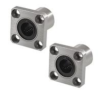 Iyalezirk 2X Douilles Embase Carree Longue Roulement Lineaire 12mm x 21mm x 30mm